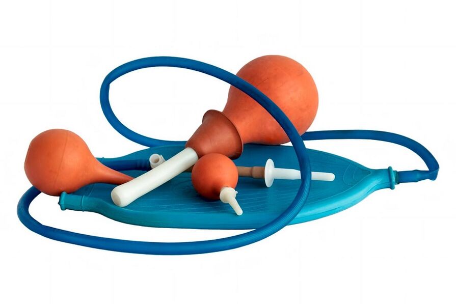 klysma om parasieten uit het lichaam te verwijderen